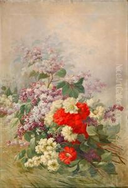 Flores Oil Painting by Aurelio Tolosa Y Alsina