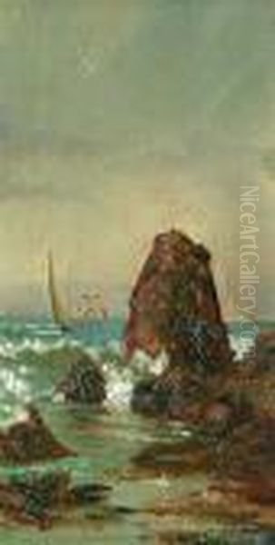 Costa Rocosa. Oil Painting by Aurelio Tolosa Y Alsina