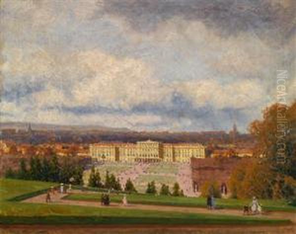 Blick Auf Schonbrunn Oil Painting by Heinrich Tomec