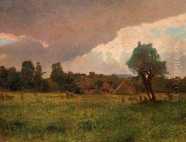 Paesaggio Oil Painting by Heinrich Tomec