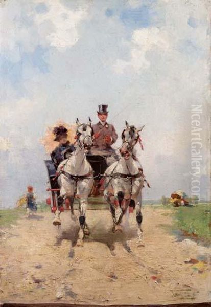 In Carrozza Oil Painting by Alfredo Tominz