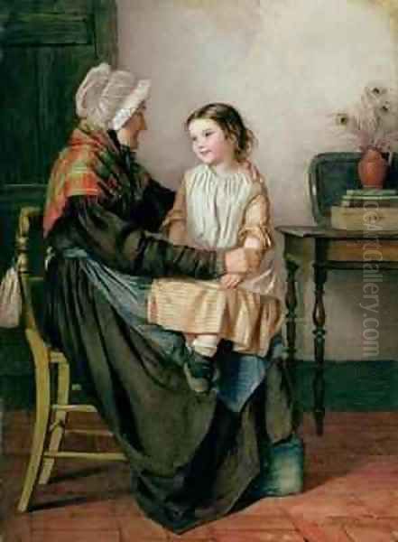 Old Woman with Girl on her Knee by Emily Farmer