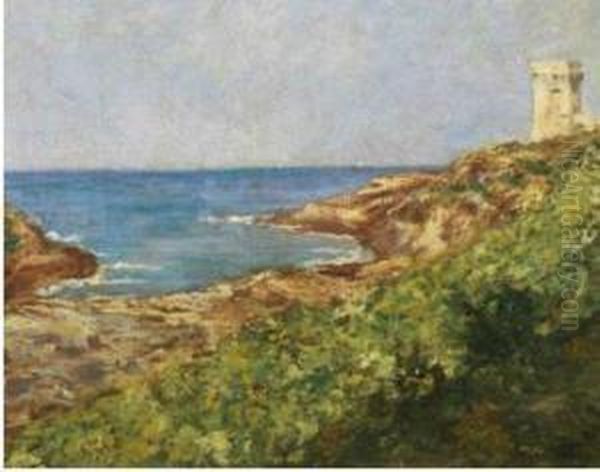 Cala Furia Oil Painting by Adolfo Tommasi