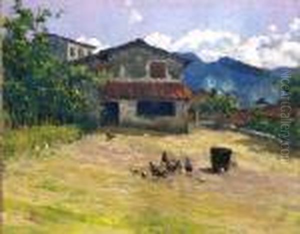 Casa Colonica Oil Painting by Adolfo Tommasi