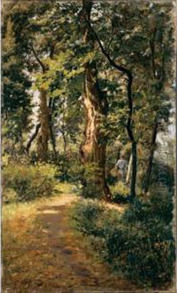 Nel Bosco Oil Painting by Adolfo Tommasi