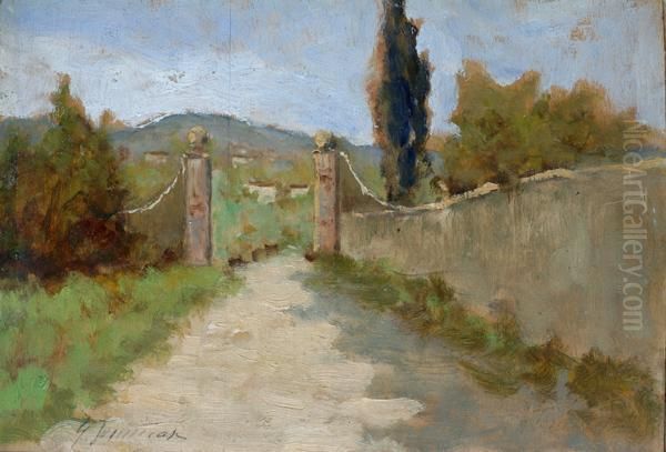 Viale Oil Painting by Gino Tommasi