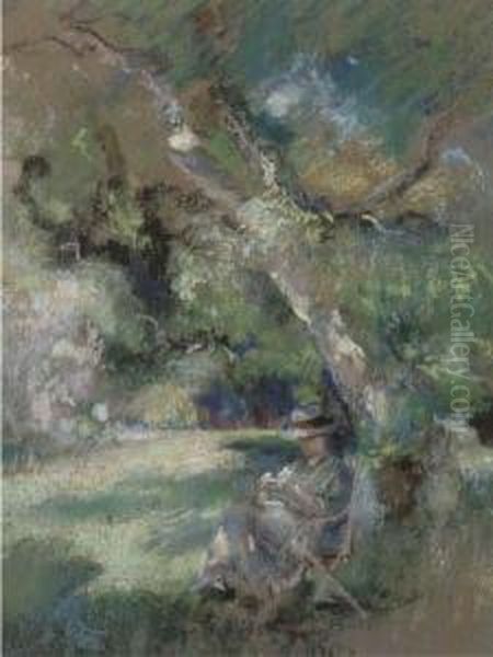 In The Shade Oil Painting by Henry Tonks