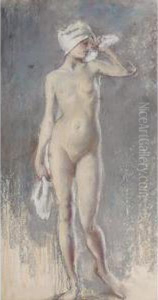 Standing Figure Oil Painting by Henry Tonks