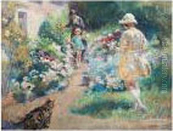 The Garden Path Oil Painting by Henry Tonks