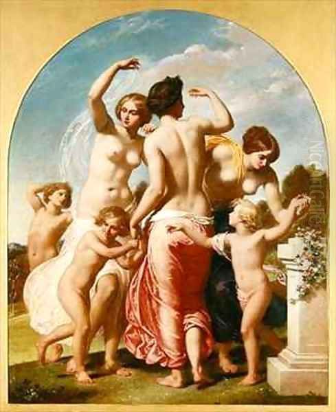 The Three Graces Oil Painting by William Edward Frost