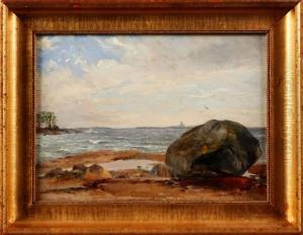 Kustlandskap Oil Painting by Woldemar Toppelius