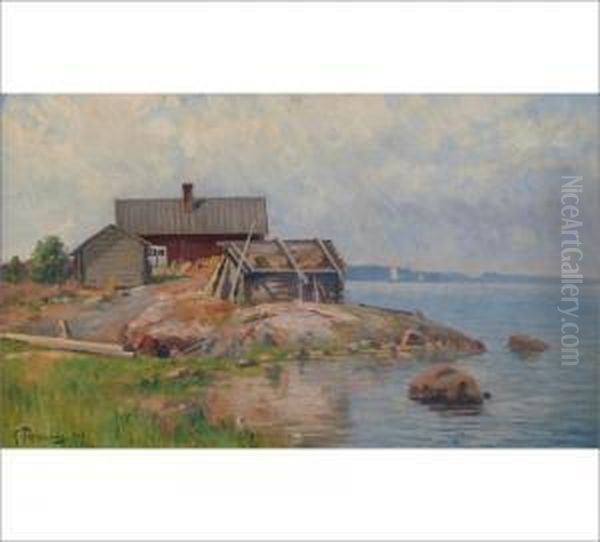 Archipelago Oil Painting by Woldemar Toppelius