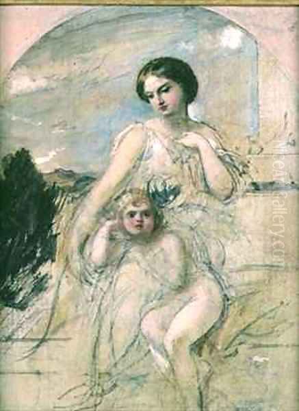 Mother and Child Oil Painting by William Edward Frost