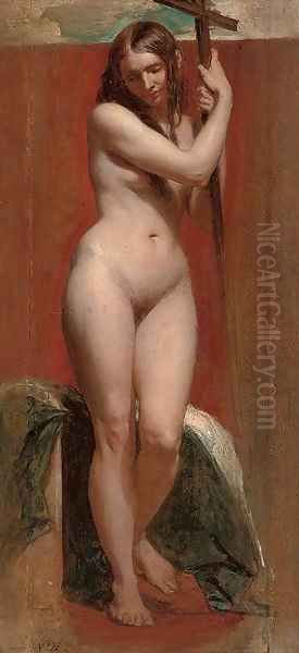 Standing female nude Oil Painting by William Edward Frost