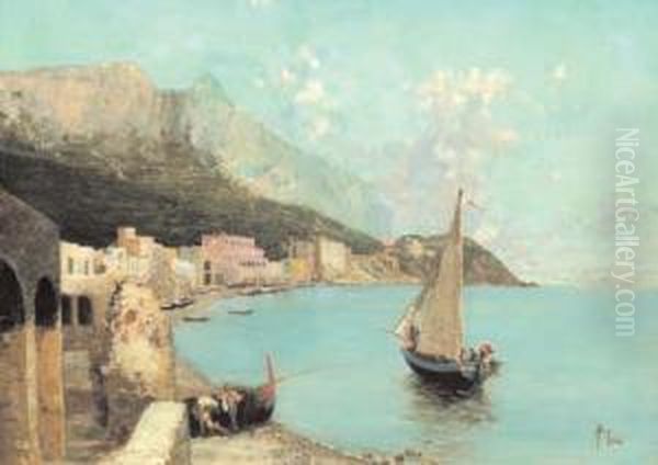 Spiaggia Di Capri Oil Painting by Francesco Saverio Torcia