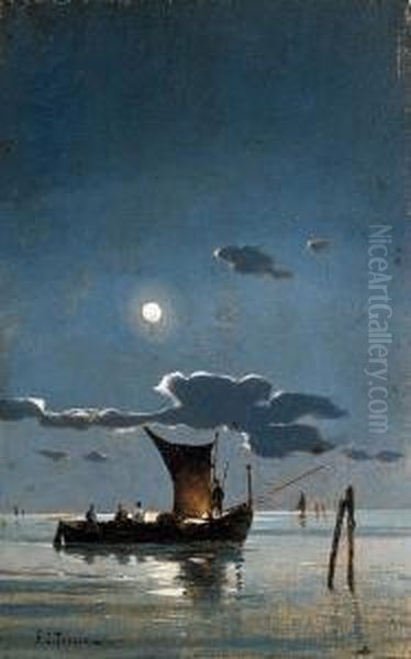 Notturno Sul Mare Oil Painting by Francesco Saverio Torcia