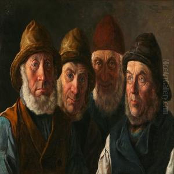 Skagensfiskere Oil Painting by Wenzel Ulrik Tornoe