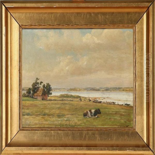 Tonballe Strand Vedhorsens Oil Painting by Wenzel Ulrik Tornoe