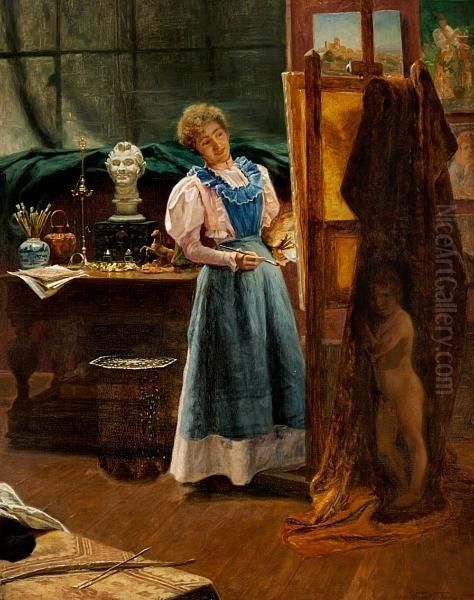 Tornoe: Painter At Her Easel. 