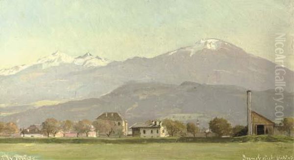 A View Of Innsbruck, Austria Oil Painting by Wenzel Ulrik Tornoe