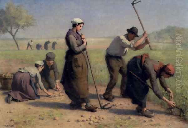 Les Moissonneurs Oil Painting by Jacques-Eugene Feyen