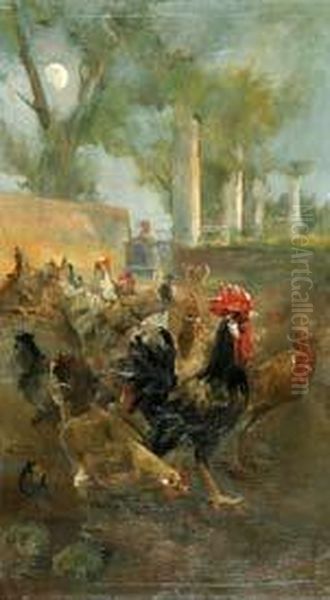 Gallinero. Oil Painting by Francesc Torrescassana Sallares