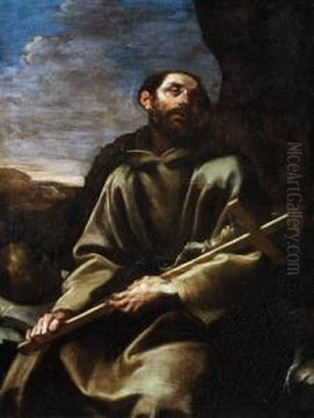 San Francesco In Estasi Oil Painting by Flaminio Torri