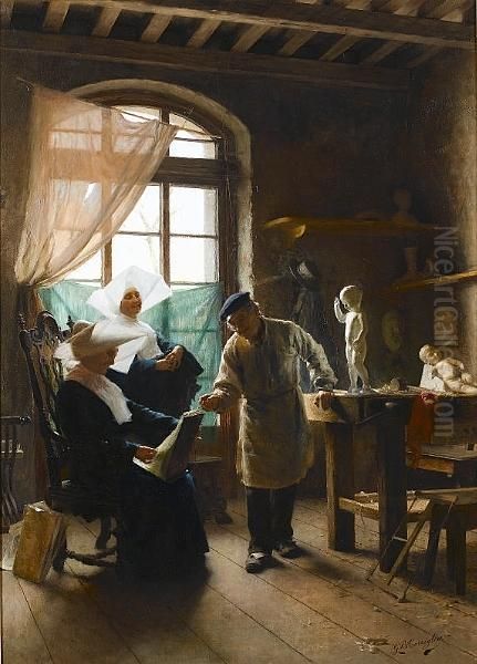 In The Artist's Studio Oil Painting by Giovanni Battista Torriglia