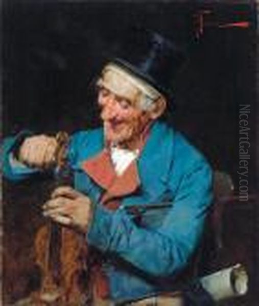 Der Geigenspieler Oil Painting by Pietro Torrini