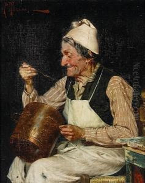 The Gourmand Oil Painting by Pietro Torrini