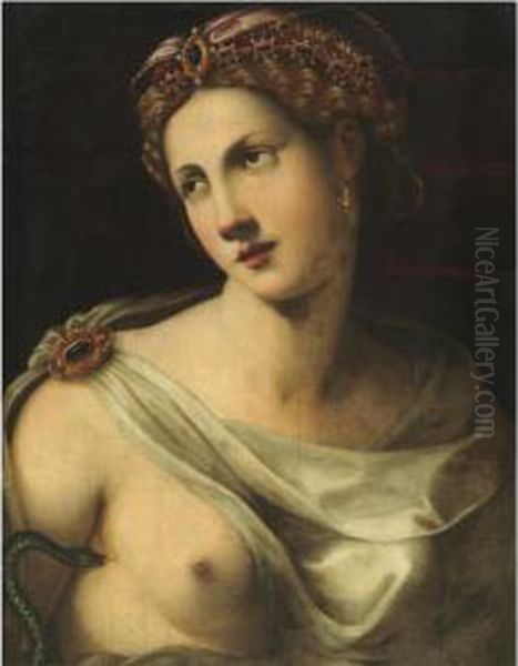 Cleopatra Oil Painting by Michele di Ridolfo del Ghirlandaio (see Tosini)