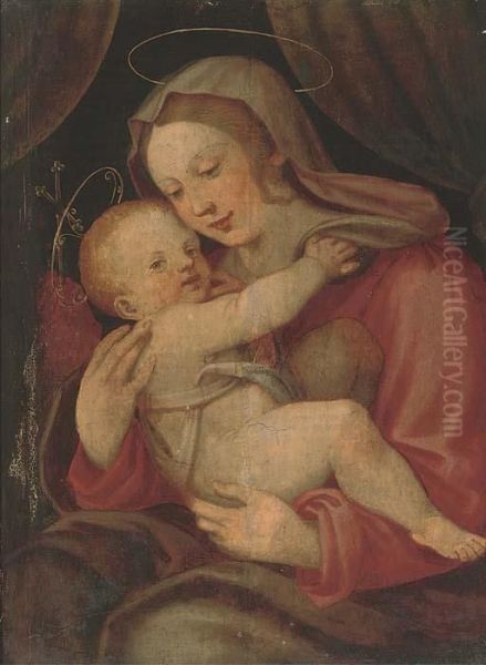 The Madonna And Child Oil Painting by Michele di Ridolfo del Ghirlandaio (see Tosini)