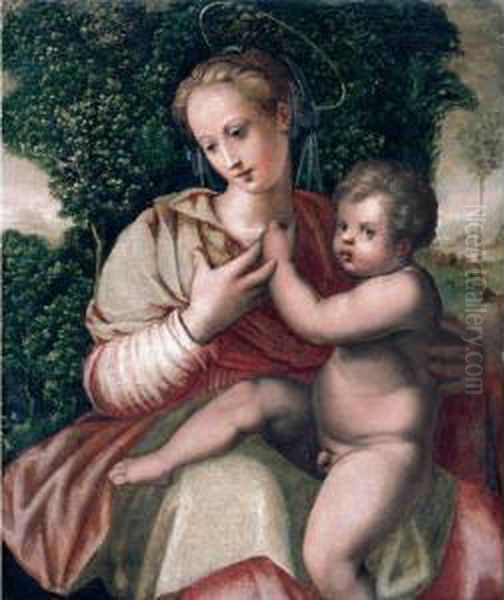 The Madonna And Child Oil Painting by Michele di Ridolfo del Ghirlandaio (see Tosini)