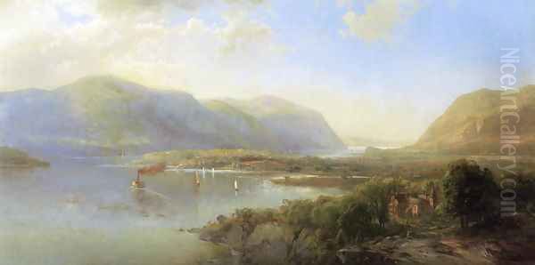 Highlands of the Hudson Near Westpoint Oil Painting by Herman Fuechsel