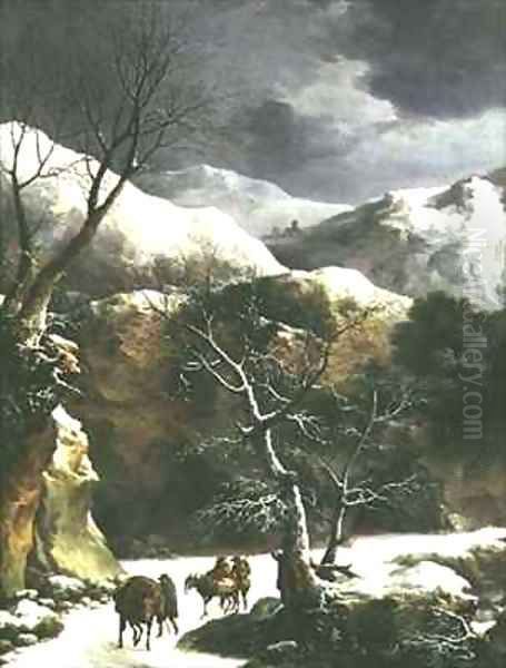 Winter landscape 2 Oil Painting by Francesco Foschi