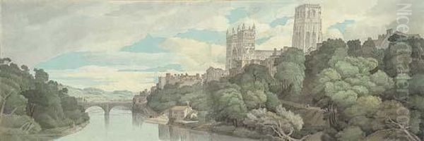 Durham Cathedral Oil Painting by Francis Towne