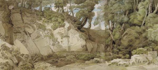 James White's Estate At Fordland, Devon Oil Painting by Francis Towne