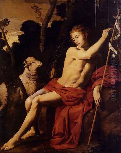 Saint John The Baptist Oil Painting by Enrico Fiammingo (see SOMER, Hendrick van)