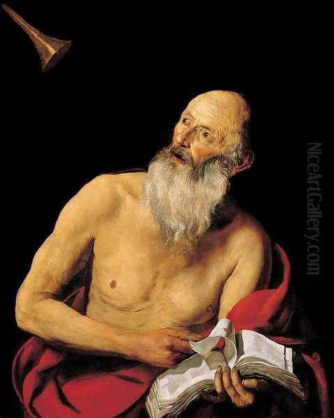 St Jerome Oil Painting by Enrico Fiammingo (see SOMER, Hendrick van)