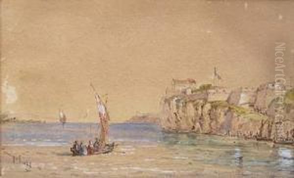 Vue Du Fort De L'ile Sainte Marguerite Oil Painting by Domenico, Dominique Trachel