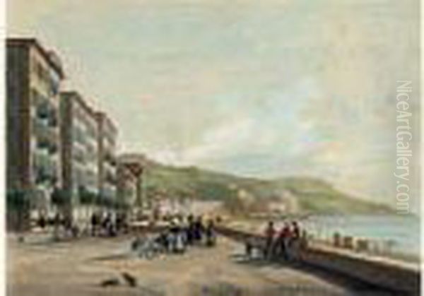 Vue Du Boulevard Du Midi Oil Painting by Domenico, Dominique Trachel