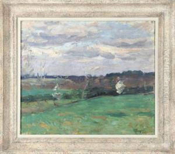 Landskap Oil Painting by Carl Tragardh