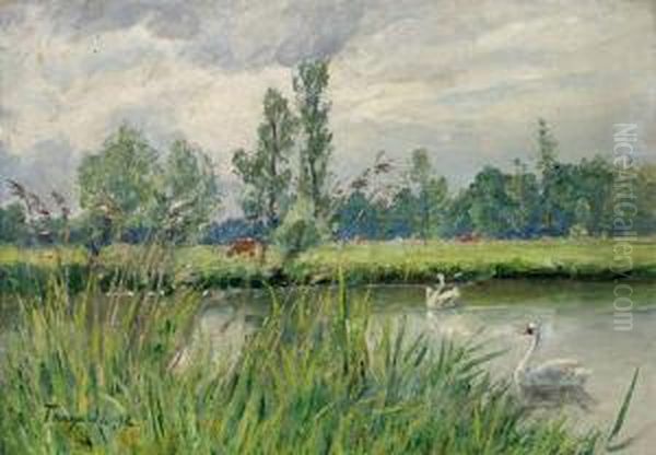 Sommaridyll Oil Painting by Carl Tragardh