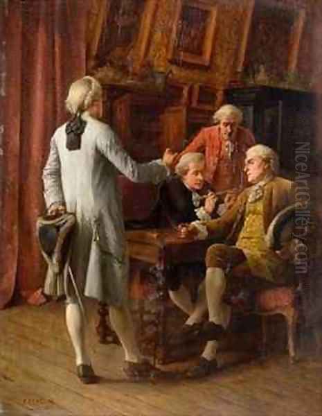 The Connoisseurs Oil Painting by Benjamin Eugene Fichel