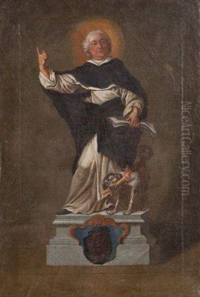 Saint Dominique D'apres La 
Statue De Pierre Legros Conservee A Labasilique Saint-pierre A Rome. Oil Painting by Gaspare Traversi