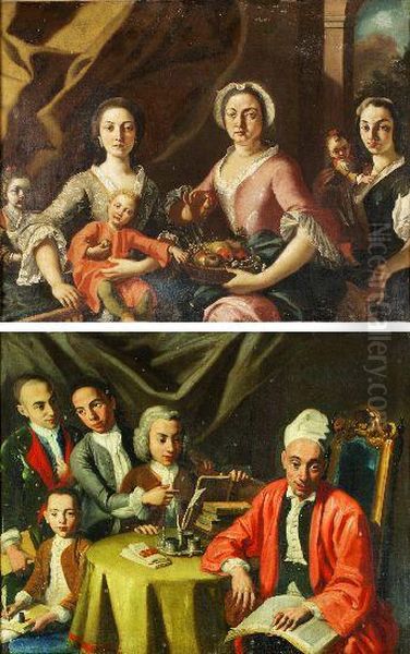 Le Donne Della Famiglia Oil Painting by Gaspare Traversi