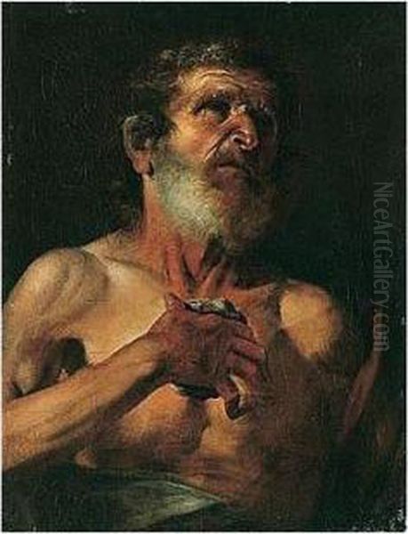 Saint Jerome Oil Painting by Gaspare Traversi