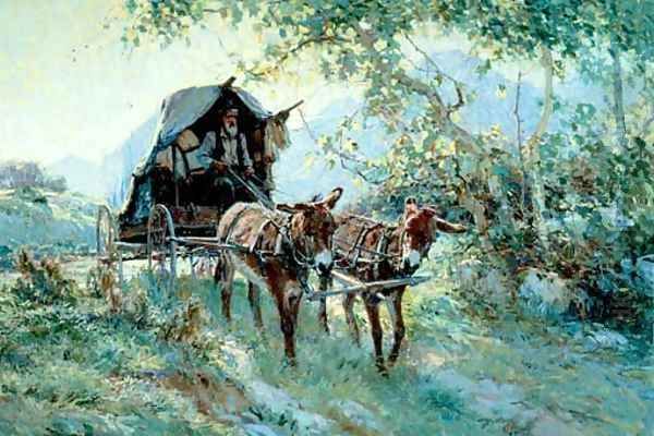 Up from the Arroyo Oil Painting by John Frost