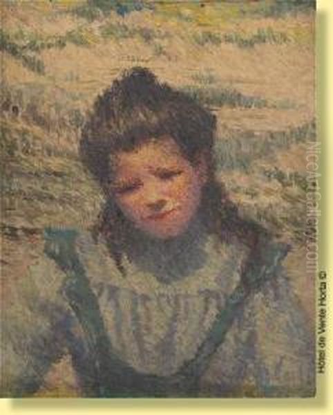 Enfant Dans Les Dunes Oil Painting by Arthur Willaert Trealliw