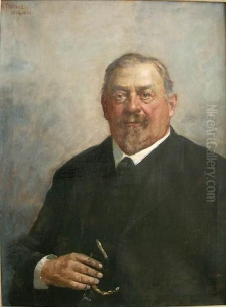 Portret Mezczyzny (1893) Oil Painting by Maurycy Trebacz